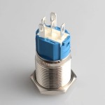 Comutator / Intrerupator metalic auto - ON si OFF, iluminat cu led galben, tip III